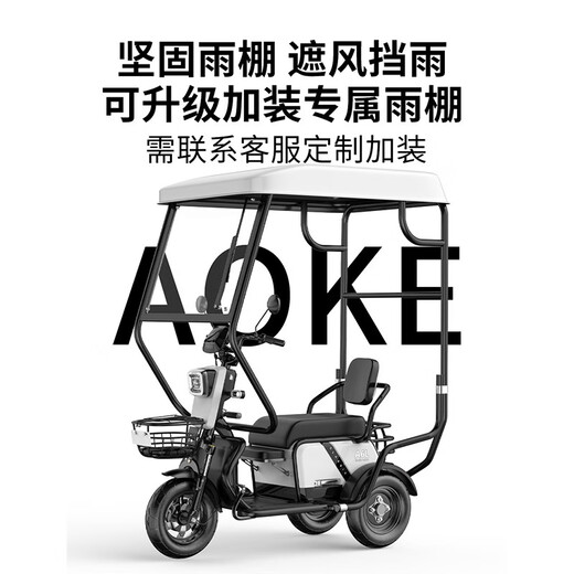 AOKE's new electric tricycle is a small household electric tricycle for picking up children, mini parent-child ladies' transportation for the elderly, battery car, 48v naked car (no battery, no charger)