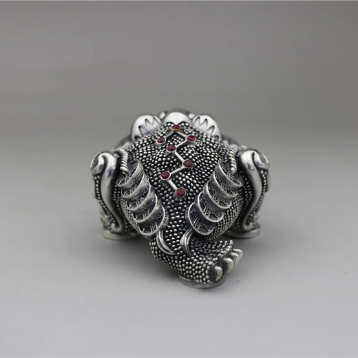 Spring Brocade Carp Feet Silver S999 Tea Tea Pet Decorations Home Feng Shui Decoración Colecciones Retro Sterling Silver Tea Table Decoración de sapos 688 Gramos