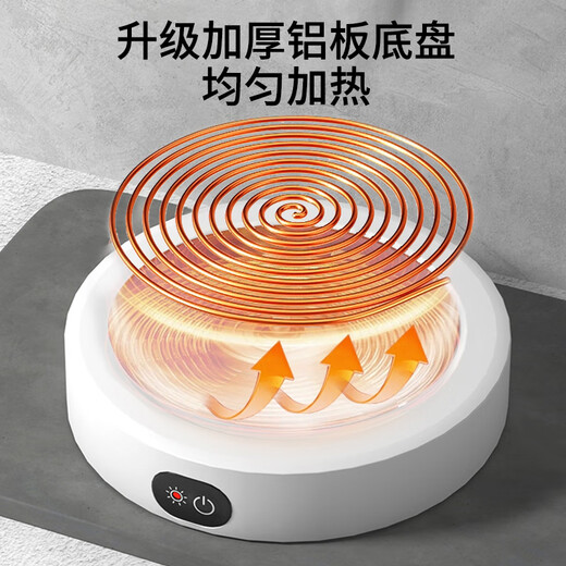 小嗙恒温猫咪饮水机宠物加热水碗酸奶机喝水恒温水碗加热猫碗狗喝水器 大号白色罗马碗+紫色加热底座（