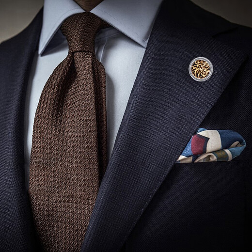 Kaflink stainless steel Changle Weiyang brooch high-end lapel pin button collar button collar corner button men's suit clothing accessories hollow badge gold hollow 1 piece