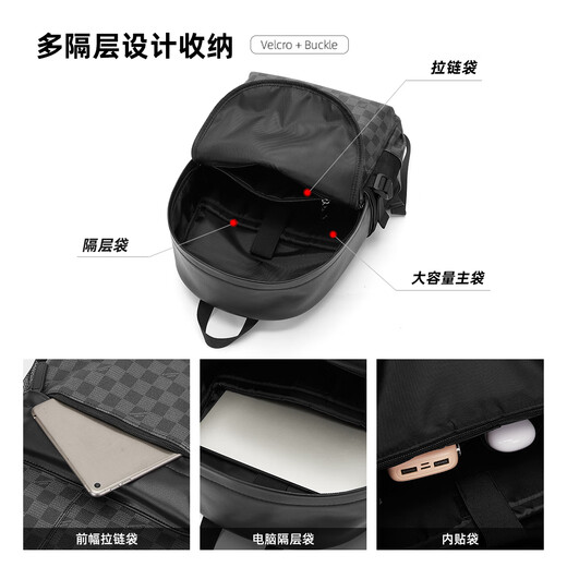 Mark Huafei high-end light luxury backpack men's beautiful backpack 15.6-inch computer business large-capacity commuter travel backpack