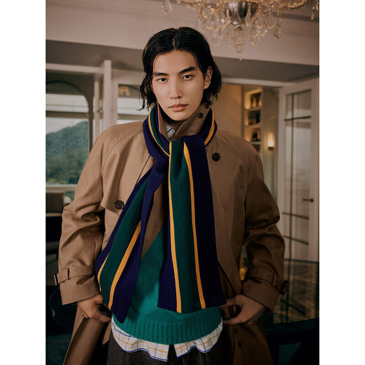 beanpole【新年礼物】商场同款中长款男双排扣英伦风休闲纯色通勤翻领风衣 米色 L 180/96A