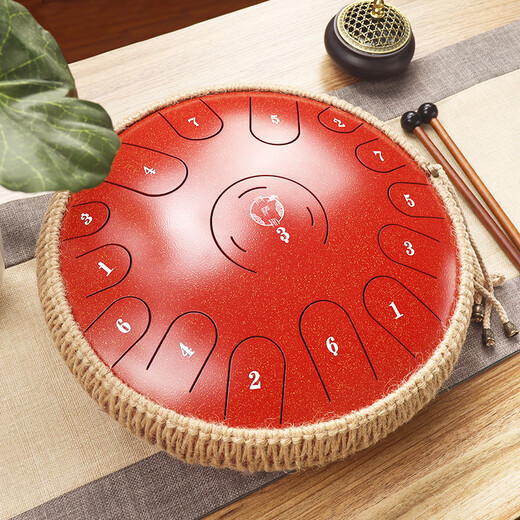 Assas ethereal drum 15-tone 14-inch titanium steel adult beginner steel tongue drummer drum drum gift percussion instrument spot red