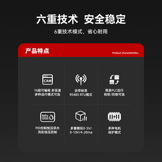 Shanghai People's three-phase inverter 380V heavy-duty motor fan water pump high-power frequency converter 18.5KW