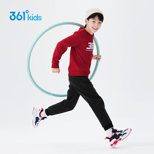 361 Children's sweatshirt 25 autumn and winter for boys and girls 3-14 years old plus velvet warm pullover sweatshirt red 160