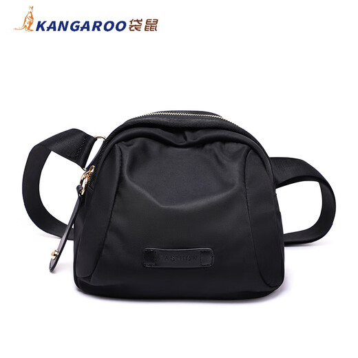袋鼠（KANGAROO）包包女士2024新款斜挎包女包春夏斜挎小包牛津布贝壳包帆布背包 卡其色面料升级加固耐磨背部有