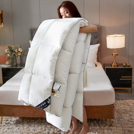 Qiaodi Boyang Home Textiles Pure Cotton Down Quilt White Goose Down Quilt Core Autumn and Winter Thickened 8 Jin [Jin is equal to 0.5 kg] Winter Quilt Dormitory Single Spring and Autumn Bedding White [Light Heat Storage without Pressure] 150x200cm4Jin [Jin is Equal to 0.5 kg] White Goose Down Feather, quilt