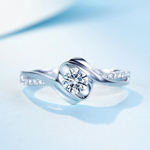 AVHE diamond ring platinum twisted arm round bud 1 carat D color cultivated diamond wedding platinum gift for girlfriend Chinese Valentine's Day Platinum diamond ring - 1 carat cultivated diamond D color/VVS No. 9-20 circle can be remarked