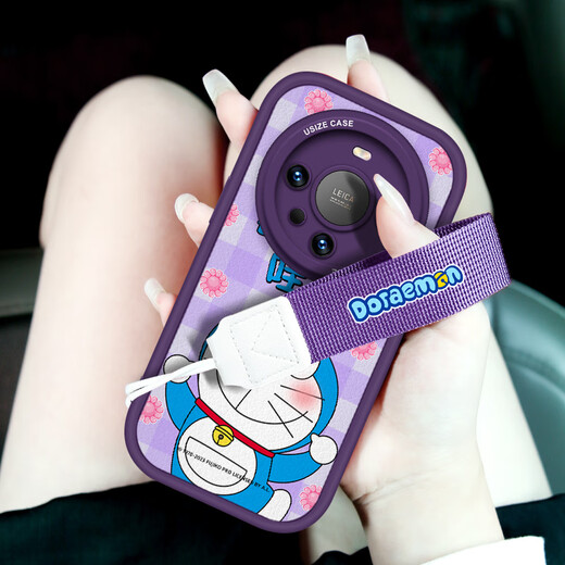 [Doraemon Autorisierung] Huawei Serie Mobiltelefon Case Mate60pro New Lens umfasste 30 Silicon Creative 40pro Lambskin Anti-Fall 50 Lanyard Little Fat Girl Green Lanyard [X1592 Doraemon] Huawei Mate 60