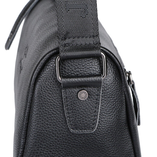 
KuQIDAISHU men's shoulder bag large capacity simple and fashionable cylindrical bag new style black large size 1391