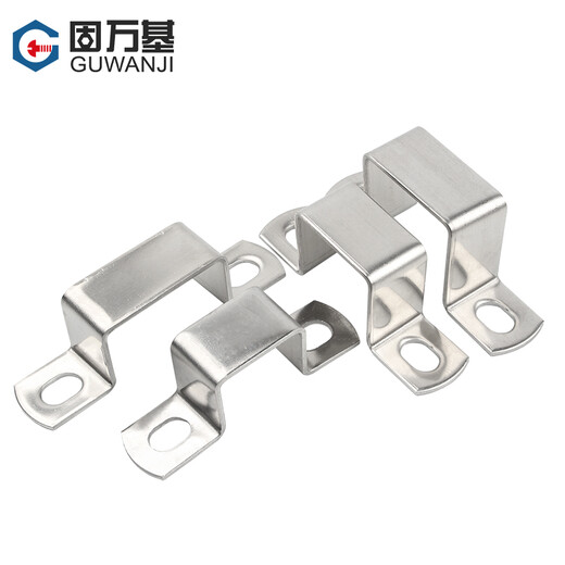 Guwanji 304 stainless steel clamp square card square tube buckle riding card square type hoop several words right angle bracket U-shaped pipe clamp M25x25 2 pieces 304 material