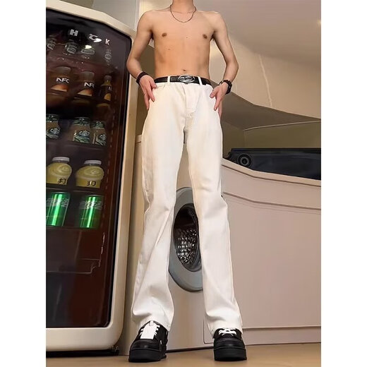 Digada White Jeans Männer loser Frühling New American High Street High Taille Schmale Version Slim Hosen Männer HCFS-2076 Weiß XL