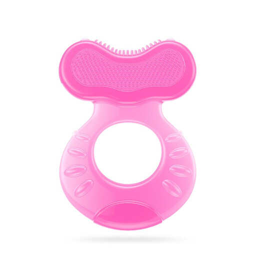 Nubi Nubi baby teether baby teether toy can bite and grasp baby teether 3-6 months early education pink with hygiene box 1 piece