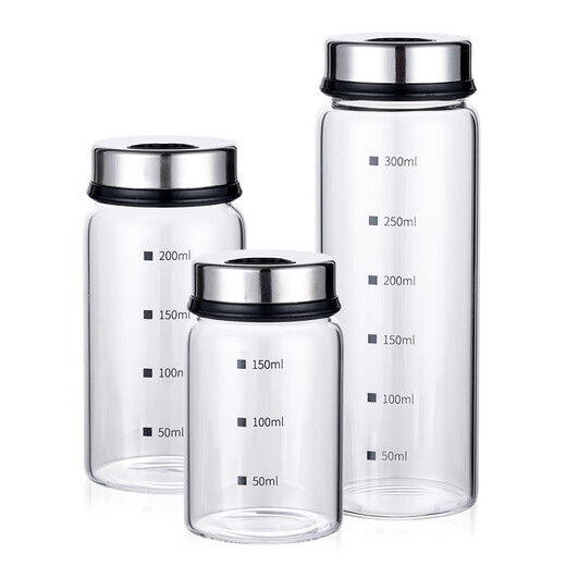 Onlycook sprinkling jar with adjustable thickness, barbecue sprinkling jar, seasoning jar, household glass seasoning jar set, salt spreading artifact, small size 150ml single