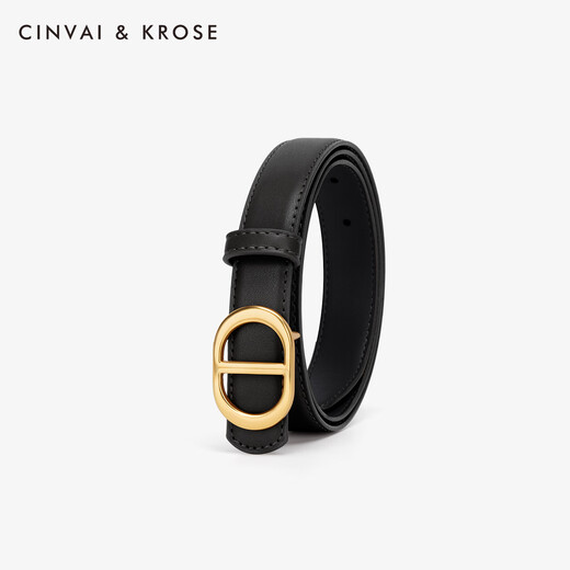 
CinvaiKrose official website genuine leather belt women's belt 2025 new light luxury pants pocket skirt belt birthday gift for girlfriend black 100cm