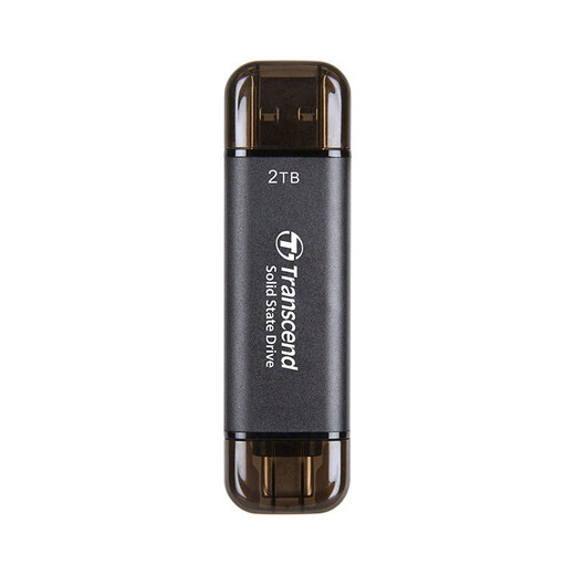 
Transcend mobile solid-state drive Type-C dual-head mobile phone computer dual-purpose mini solid-state USB drive large-capacity laptop external hard drive ESD310C black dual interface speed up to 1050M/S 1TB