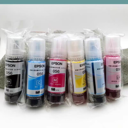 EPSON 056 Démontage d'origine Imprimante d'encre 6 couleurs L8058L18058 / T674 673 Encre Tank Regénation Package Six-Color Deux ensembles pour deux