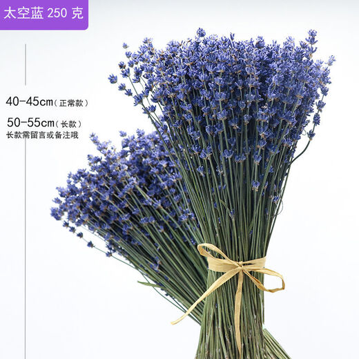 AIMAN dried lavender bouquet living room home decoration natural dried bouquet real flower aromatherapy internet celebrity flower arrangement ins gift 250g space blue half Jin Jin equals 0.5kg dark blue new summer flowers all in English newspaper packaging