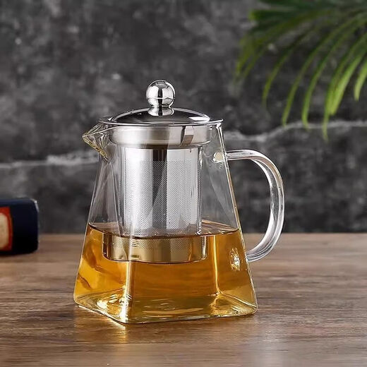 耐热加厚玻璃公道杯泡茶分茶器茶漏茶海套装功夫茶具大号公杯 方壶 902ml 1只