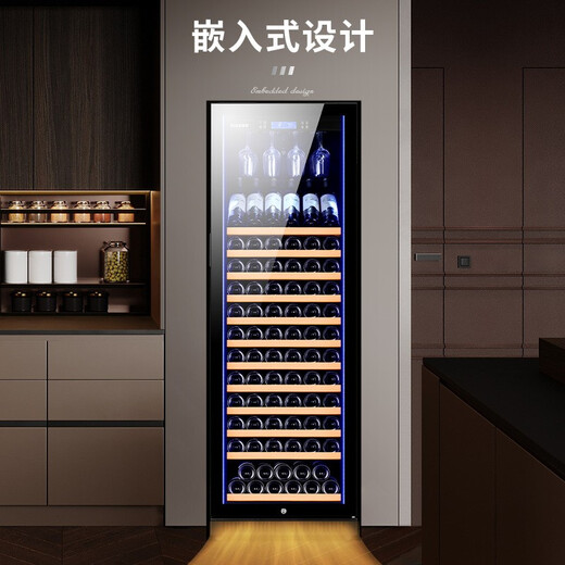 FUKE FK-188W1 intelligent constant temperature wine cabinet energy-saving frequency conversion home living room wine cabinet display cabinet fully equipped