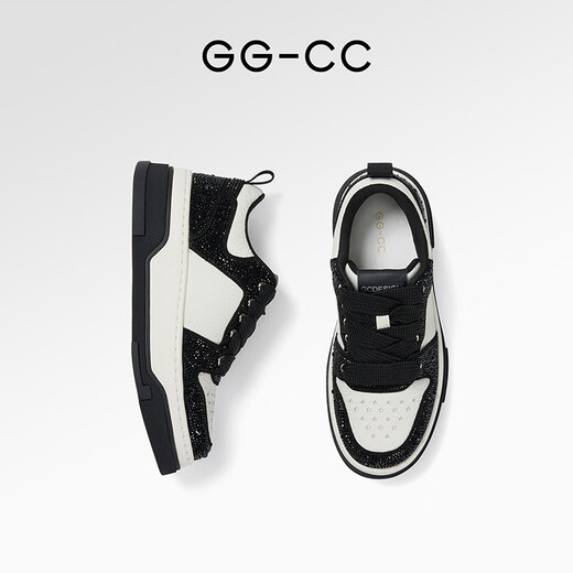 GG-CC [Phantom of Starlight] Nouveau automne Fashion Fashion Shoes semelles véritables Chaussures décontractées en cuir pour femmes G24x9712 Black 36