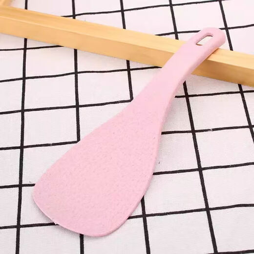 Household rice cooker straw kitchen rice spoon creative sticky rice rice scoop rice spoon rice cooker wheat rice scoop wheat rice spoon-random color-1 pack