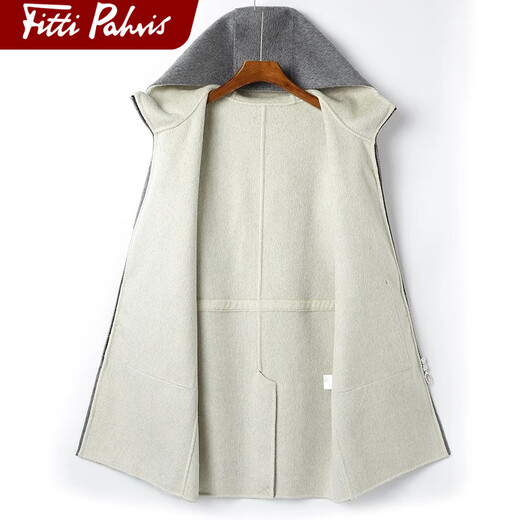 Fitti pahris léger luxe en laine manteau de laine masculin 2025 Nouveau épaissison lâches longues en laine double face manteau de vent masculin 3xl poids recommandé 190-210jin [Jin est égal à 0,5 kg]