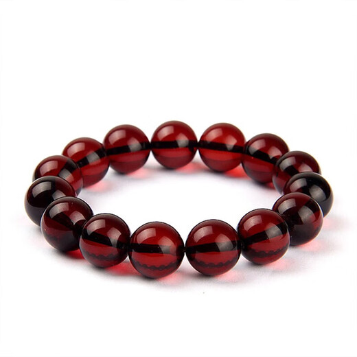 Xuanpa natural amber red beeswax water purification raw stone blood amber bracelet single circle bead men's and women's bracelet certificate 20mm beads 12 pieces about 55 grams