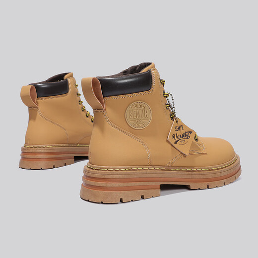 Semir Martin Boots Herrenschuhe im Freien wasserdichte Bergsteigen lässig Retro Work Boots Männer SMTX234011 Yellow 39