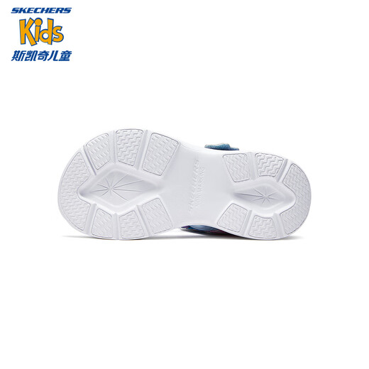 Skechers Skechers Children's Sandals Summer Girls Flashing Casual Shoes Sweet Lighting Fashion Princess Shoes 303103L Light Blue/Multi Color/LBMT 35
