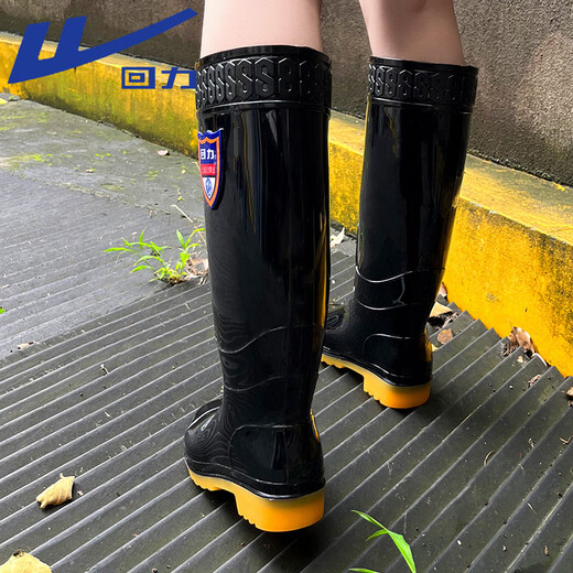 Мужские резиновые сапоги с откидной спинкой, дождливые дни на открытом воздухе, водонепроницаемые, нескользящие резиновые сапоги, резиновая обувь, износостойкие туфли для воды на вынос для моря, 67-1, черная высокая трубка 42