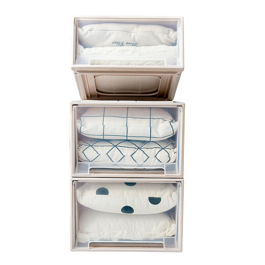 Wiayunuo Clothes Storage Box Drawer Storage Box Wardrobe Clothes Organizing Box Clothing Storage Box Household Plastic Depth 45* Width 30* Height 30CM Transparent One Pack