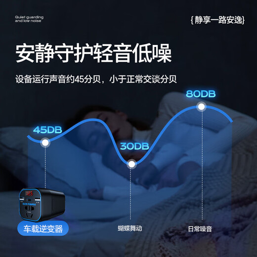 Mengxuan car inverter 12V24V to 220V car charger power converter cigarette lighter fast charging plug socket digital display fast charging car dedicated 12V to 220V 200W high power multi-functional car transformer plug strip