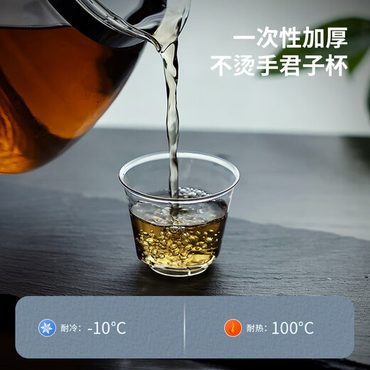 Ci small bowl, disposable tea cup, kung fu tea cup, high-end hospitality storage box, thickened hard food-grade drinking cup, aviation cup, 100ml tea art cup, 4 packs, 120 pieces in total + 1 transparent cup holder, high-end quality - damage guarantee - customizable logo