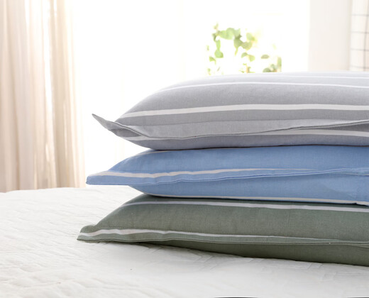 Manshidai old coarse cloth pillowcase pillowcase 1 cotton Shandong specialty old coarse cloth pillowcase 1 thickened zipper type adult student simple gray 70*45 pillowcase one