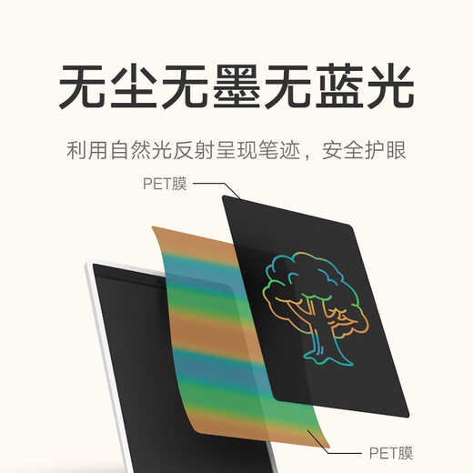 Xiaomi Mijia LCD small blackboard colorful version 13.5 inches children's drawing board writing calculation handwriting painting graffiti small blackboard colorful version 13.5 inches + protective case