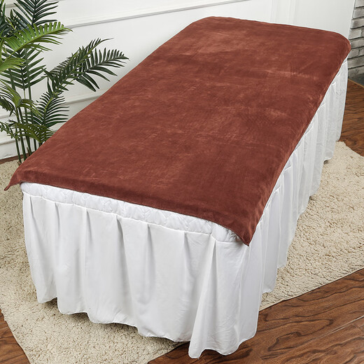 Shantou Lincun Beauty Salon Bath Towel Pure Cotton Beauty Bed Special Bed Making Large Towel with Hole Hole Health Center Massage Therapy Sheet Brown Medium Thick Without Hole 200x100cm