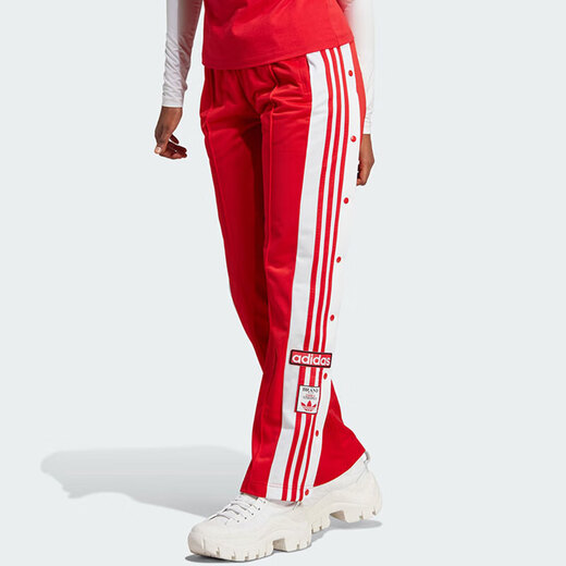 
Adidas Clover Trousers Women's Pants Spring and Autumn New Side Breast Pants Fitness Sports Breathable Straight Casual Wide Legs IR9793 Red XS