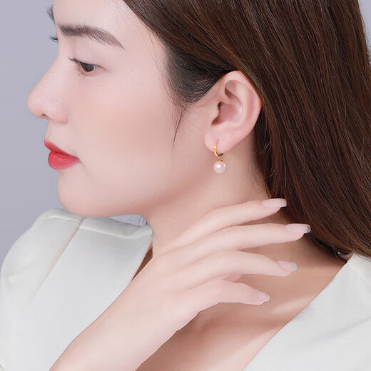 Chao Acer 18k gold pearl earrings colored gold earrings Xiaojuexing EEK33702967 one pair