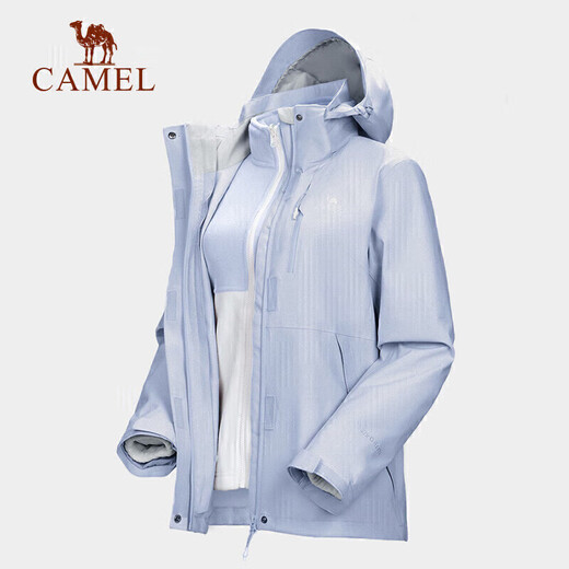Camel (CAMEL) CamelTex outdoor cold-proof jacket for men and women, oil-proof jacket, three-in-one mountaineering suit S