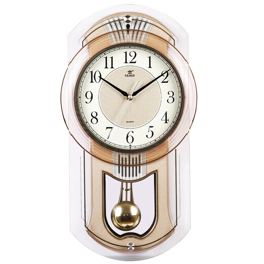Power Power Creative Mur Corloge moderne et simple décorative Horloge européenne Mur Home Home atmosphérique Quartz Clock 16 pouces Golden Flat Swing 6173