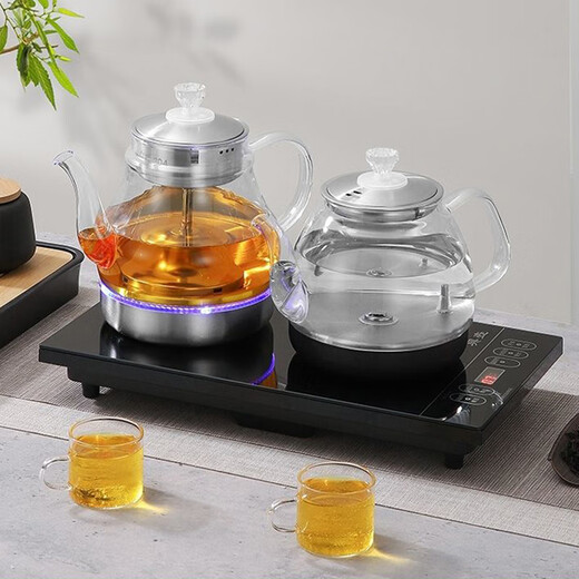 Water sees automatic water boiling kettle tea art stove original accessories single pot accessories steaming teapot small three-ring glass teapot C17 glass steaming teapot 1L