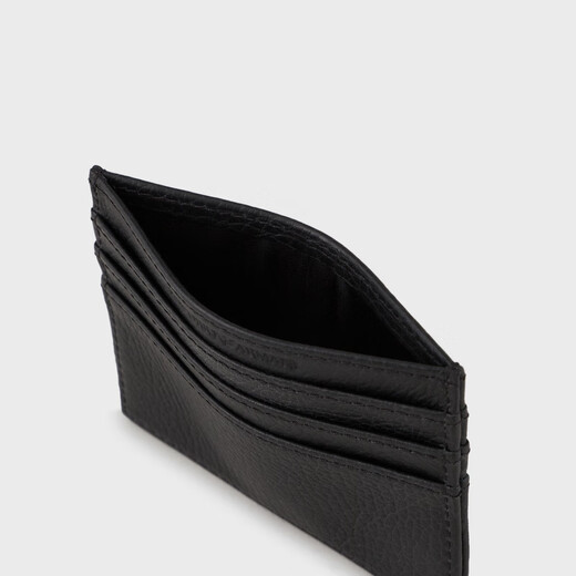 EMPORIO ARMANI/Armani official flagship gift men's cow leather pebbled multi-card slot card holder ID storage bag 80001-black