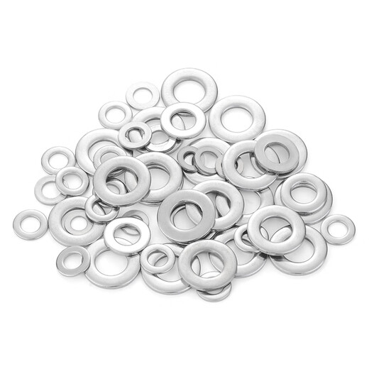 Jinggong 304 Edelstahldichtung Metall Runde flaches Pad größer verdickter kleiner Waschmaschinen Großhandel M3m4m5m6m8m10m12 m4*10*0,8 (1Jin [Jin ist gleich 0,5 kg]) etwa 1392 Stücke