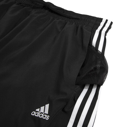 阿迪达斯 （adidas）短裤男 25夏季运动裤快干篮球训练舒适透气休闲裤冰丝裤五分裤男 IC1484/速干/经典三条纹 M 175