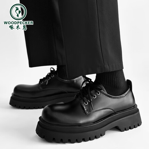 Woodpecker Paris Derby Shoes de SHEP SEPTH SOFS MEN'S NICHE CLANDFIT BLACK SUPPREST Cuir Chaussures British Formal Big Shoes Black Six Styles 9901 37