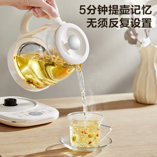 SUPOR pure titanium health kettle, tea kettle, kettle, 316L stainless steel, thermostatic kettle, tea kettle, electric kettle, multi-stage thermal insulation floral tea kettle 1.5L SW-15YQ60