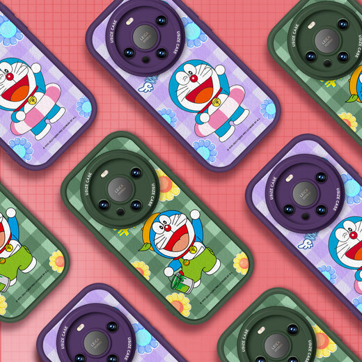 [Doraemon Autorisierung] Huawei Serie Mobiltelefon Case Mate60pro New Lens umfasste 30 Silicon Creative 40pro Lambskin Anti-Fall 50 Lanyard Little Fat Girl Green Lanyard [X1592 Doraemon] Huawei Mate 60