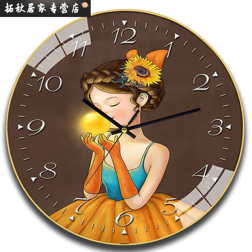 Montres, horloges murales, montres de salon de célébrités Internet à domicile, horloges murales de nouveau style, à la mode, à grande valeur, horloges en quartz sans trou, 6636 cerfs, 12 pouces (30 cm) en verre incurvé