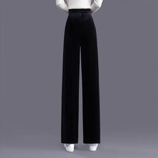 Silk Cypress House 2025 autumn new style women's gold velvet pants wide-leg pants loose fashionable casual pants women's pants
